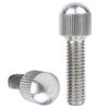 Acero inoxidable 304 cabeza pequeña moleteado tornillo de mano cabeza redonda simple grano vertical tornillo de ajuste perno M2M3M4M5M6