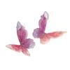 Pendientes de mariposa tridimensionales rosas dulces franceses para mujer, de moda, ligeros, de lujo, con personalidad exagerada, pendientes de corazón para niña, primavera nuevo