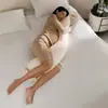 Almohada en forma de U para soporte de cintura y abdomen, almohada para dormir de lado durante el embarazo, almohada de maternidad multifuncional para otoño e invierno, almohada larga tipo caramelo Clase A apta para niños