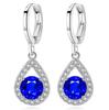 Corea Transfronterizo Nuevo Gota de Agua Zircón Hebilla de Oreja Moda Lujo Ligero Diseño Nicho Personalidad Aretes Elegantes Venta al por Mayor