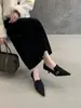 2026 Principios de Primavera Nuevo Zapato de Punta Tacón de Aguja Felpa Cálida Slip-On Otoño Invierno Moda Commuter Tacones Altos Zapatos de Mujer