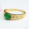 Pulsera de Ágata Roja de Guan Yu Pulsera de Calcedonia Verde Imperial Joyería para Mujer Vintage Fábrica Venta al por Mayor Dropshipping S4021904