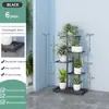 Balcón Transfronterizo Sala de Estar Interior Soporte Simple de Hierro para Flores Contra la Pared Multicapa Moderno de Pie Simple Estante para Flores