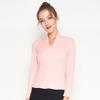 Huaye Otoño Nuevo Camiseta Básica de Seda con Cuello en V para Mujer Camiseta de Manga Larga de Punto de Seda de Morera Color Sólido Suéter Top para Mujer