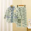 Pijama Nuevo 2024 para Niños y Niñas Traje Infantil Primavera Otoño e Invierno Franela Engrosada Niños Medianos y Grandes Ropa de Casa