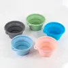 Tigela de Silicone para Pet Amazon Dobrável para Exterior Tigela para Cachorro Tigela para Gato Bacia para Cachorro Utensílios para Comida de Pet Logo Imprimível com Fivela