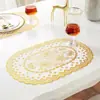 Porta-copos de PVC Estilo Europeu com Hot Stamping Cinzeiro de KTV Bar Tapete de Prato Redondo Comida Ocidental Porta-copos de Chá Arte em Tecido Vaso