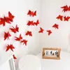 Tira Longa Rosa com Caractere Dupla Felicidade para o Casamento da Noiva, Decoração da Sala de Estar, Arranjo do Quarto de Casamento, Adereços para Fotos da Noiva, Roupão de Manhã, Casamento