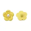 Botones de flor de cinco pétalos de perla frescos y coloridos, pequeños accesorios florales, materiales de decoración para ropa infantil DIY
