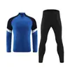 Conjunto de Treino de Futebol com Zíper Meio e Mangas Longas para Crianças Outono e Inverno Camisa de Futebol Adulto Roupa Casual Esportiva para Corrida ao Ar Livre