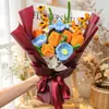Ramos de Flores Trenzadas Hechos a Mano con Bloques de Color Retro, Ramos Creativos de Mano para Sorpresas Navideñas y de Cumpleaños, Disponibles para Venta al por Mayor