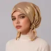 Diadema Elástica de Seda y Algodón Transfronteriza Pañuelo de Cabeza Patchwork Chal Versátil Casual Base para Cubrir la Cabeza Gorra Base Mujeres