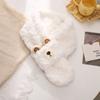 Estilo coreano moda todos os jogos dos desenhos animados bonito cachecol de pelúcia personalidade quente Urso Proteção de pescoço cruzado à prova de frio outono e inverno cachecol
