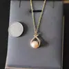 Collar de Perlas de Alta Calidad para Mujer Chapado en Oro Real Microincrustado con Circonita Lujo Ligero Exquisito Nicho Cadena para Clavícula Accesorios de Alta Calidad