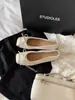 Mary Jane Francês Estilo Ballet Patchwork Bico Quadrado Baixo Slip-on Rasteirinha Casual Laço Sapatos Únicos Femininos