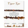 Pulsera de grava de piedra natural para tarjetas 2023 nueva moda femenina OL doble capa para hombres y mujeres pulsera de novias comercio exterior exclusivo