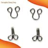 Fabricante em estoque venda quente No. 4 galvanoplastia gancho de seguro para gola gancho de metal para gola de jaqueta corta-vento fivela oculta gancho de seguro para gola de roupa íntima clipe de vento