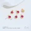 Aço Titânio Não Desbota Inserido com Zircônio Colorido 12 Pedras de Nascimento Pingentes Redondos Acessórios de Joias para Pulseira Colar Brincos DIY Feitos à Mão