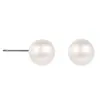 Moda 316L Acero Inoxidable Perla Bola de Acero Redonda Simple Fresco Perla de Imitación Frijol Aretes Bromista Joyería