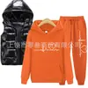 Conjunto de Três Peças de Algodão para Outono e Inverno Masculino e Feminino, Calça de Moletom, Terno Casual para Casal com Forro de Lã