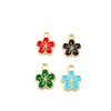 Liga gota de óleo pingente mini multi-colorido pequeno flor brincos chaveiro pingente diy fazendo material atacado