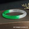 Pulsera de jade Bashan redonda y gruesa de hielo al por mayor, flor azul, verde emperador, violeta, pulsera redonda antigua fina de jade cuarcita