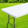 Mantel Elástico Cubierta de Mesa de Media Cubierta, Color Sólido, Lavable, Cubierta de Mesa Elástica para Exteriores, Resistente al Desgaste, a Prueba de Polvo, para Acampar al Aire Libre
