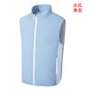 Chaleco de aire acondicionado con ventilador pequeño, ropa para la piel, ropa de pesca para exteriores, ventilador de carga, enfriamiento, a prueba de verano, chaleco con cuello alto