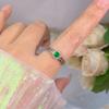 Anillo de plata S925 con baño de oro real de 6 yuanes, microincrustado de circonita, súper brillante, estilo Ins, anillo de nicho, moda femenina, personalidad, retención de color
