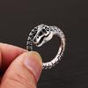 Chiba Anillo de Dedo de Hueso de Dinosaurio Punk Plata Tailandesa para Hombre Retro Personalizado Abierto Plata Tailandesa Anillo para Dedo Principal Estilo Hip Hop