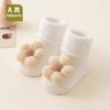 25 Amazon Comércio Exterior Bebê Terry Outono e Inverno Novos Produtos Forrado com Fleece Espessado Quente Cola de Bebê Meias Antiderrapantes para Chão