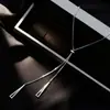 Collar Triangular Geométrico para Mujer, Cadena Decorativa para Suéter de Lujo Ligero de Nicho, Accesorio de Borla Larga de Moda para Otoño e Invierno