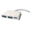 Hub de 2 Puertos USB 3.0 a Tipo-C + Cable Adaptador Convertidor USB-C Adecuado para Laptops y Teléfonos Móviles