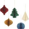 Venta al por mayor transfronteriza de bolas de papel de nido de abeja de colores, traje de Navidad, decoración del sitio de vacaciones, artesanías de papel grueso, bolas de nido de abeja