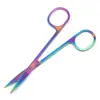 Tijeras para Recortar Cejas, Recortador de Vello de Cejas y Nariz, Tijeras de Belleza de Punta de Acero Inoxidable, Pestañas Postizas, Tijeras de Maquillaje, Tijeras de Belleza