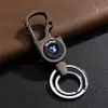 Nuevo llavero para coche para hombres y mujeres, llavero para colgar en la cintura, llavero de metal con doble aro, colgante, regalo para parejas