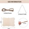 Placa de madera creativa para bricolaje, placa para mascotas, placa de puerta en blanco, lámina decorativa de madera cortada a láser, lámina de madera con forma de madera
