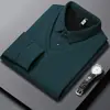Suéter masculino de manga comprida camisa de duas peças falsas gola de camisa outono pai top peça externa base