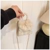 Bolso bandolera para niña súper lindo, nuevo, de moda, con lazo de encaje portátil y perlas, bolso de accesorios de princesa para niña