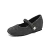 Zapatos que Aumentan la Altura 211A-10 para Mujeres Bajitas, Estilo Retro de Noche, Zapatos Mary Jane con Correas, Zapatos de Lana