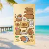 Capivara Fofa Capivara Microfibra Toalha de Banho de Praia Impressão Digital de Alta Definição Toalha de Banho para Férias de Natação Infantil