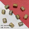 Accesorios de Madera de Agar Natural Pulsera de Plata S925 Chapada en Oro Accesorios para Pulsera Cuentas Espaciadoras Hechas a Mano para DIY Productos Semiacabados