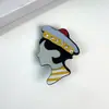 Clip de Pico de Pato de Avatar de Dama Creativo con Pedrería Popular Pinza para el Cabello de Acetato Pinza Lateral para Flequillo Pinza para el Cabello Accesorios para el Cabello