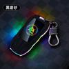 Nuevo llavero de coche deportivo electrónico encendedor de cigarrillos ignición de tungsteno grueso luces LED llavero encendedor de cigarrillos