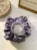 Laços de Cabelo Modernos de Tecido Estilo Coreano, Laços de Cabelo de Cetim com Strass, Scrunchies em Estilo Relaxado, Suprimento para Loja de Acessórios, Direto da Fábrica