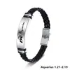 Pulsera Trenzada de Cuero con Acero Inoxidable, Doce Constelaciones Estilosa, Pulsera de Joyería Negra Elegante, Transfronteriza Europea y Americana de Temu