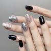 Uñas Portátiles Populares de Xiaohongshu, Uñas Manicura Ojo de Gato con Pedrería de Alta Gama, Uñas Portátiles de Lujo Puro Deseo Largas y Accesibles