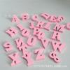 Accesorios hechos a mano para bricolaje, letras de colores de madera, rompecabezas creativo, 26 letras de color madera, 100/bolsa