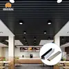 Techo Bafle de Aluminio para Cafetería de Centro Comercial Tubo Cuadrado de Aluminio Ignífugo de Fluorocarbono