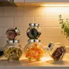 Venda Direta de Potes de Vidro Plano de Grau Alimentício, Potes para Mel, Potes para Chá de Flores, Potes para Doces, Potes Selados para Temperos de Cozinha, Potes de Armazenamento